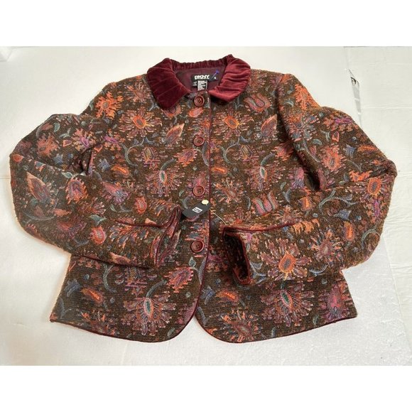 Dkny Jackets & Blazers - VINTAGE DKNY Coat Corduroy / Twit  Multicolor Blazer Size 6 #1279